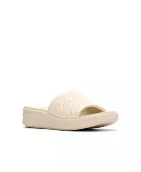 Женские сандалии Cloudsteppers Drift Twist без застежки Clarks, слоновая кость/кремовый