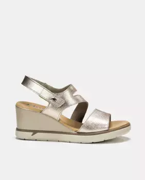 Женские сандалии Concienrre из кожи на липучке Fluchos, золото