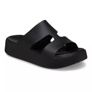 Женские сандалии Crocs Getaway на платформе с H-образным ремешком, черный