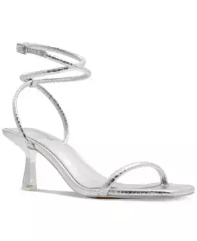 Женские сандалии Dime Strappy с переплетением на щиколотке ALDO, серебряный