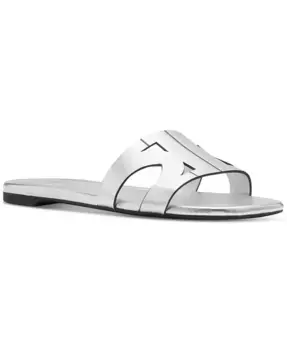 Женские сандалии Duo Slide на плоской подошве kate spade new york, серебряный