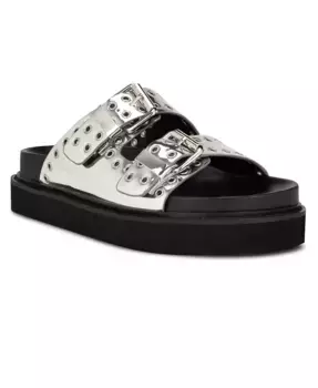 Женские сандалии Eleny Double Band на платформе Nine West, серебряный