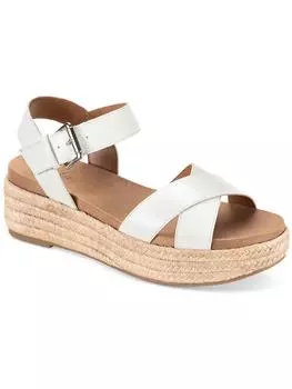 Женские сандалии Emberr из искусственной кожи с открытой пяткой на плоской подошве Style & Co., цвет white smooth