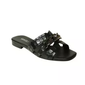 Женские сандалии Errita Flat Sandal с черным крокодиловым принтом VANELi