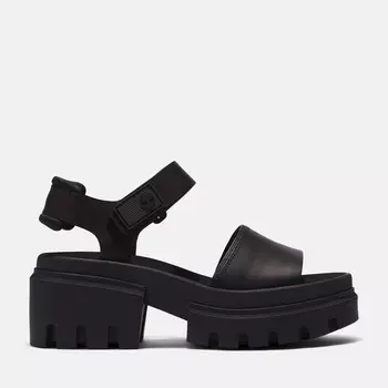 Женские сандалии Everleigh с ремешком на щиколотке Timberland, черный