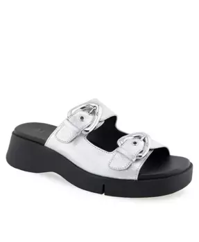 Женские сандалии Faith на платформе с круглым носком Aerosoles, серебряный