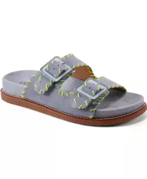 Женские сандалии Fausto Stitched Double Band на липучке Earth, синий