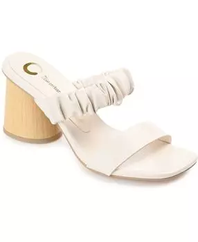Женские сандалии Fayth со сборками Journee Collection, белый
