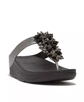 Женские сандалии Fino с украшением на носок и бусинами FitFlop, черный