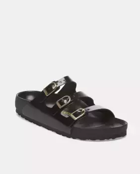 Женские сандалии Florida из натуральной эмалированной кожи Birkenstock, черный