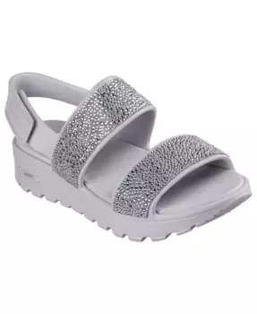 Женские сандалии Foamies: Arch Fit Footsteps - платформенные сандалии Elegance от Finish Line Skechers, серый