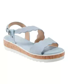 Женские сандалии Gabrey на платформе с асимметричными ремешками Marc Fisher, синий