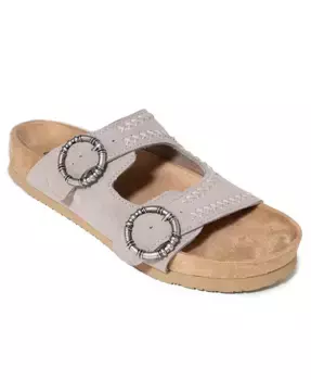 Женские сандалии Georgine Classic на плоской подошве с пряжкой из замши Minnetonka, коричневый/бежевый