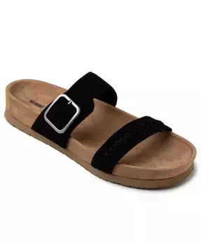 Женские сандалии Gideon на 2 ремешках с пряжками из замши Minnetonka, черный