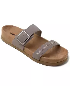 Женские сандалии Gideon на 2 ремешках с пряжками из замши Minnetonka, коричневый/бежевый