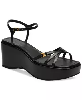 Женские сандалии Ginny на платформе из кожи COACH, розовый