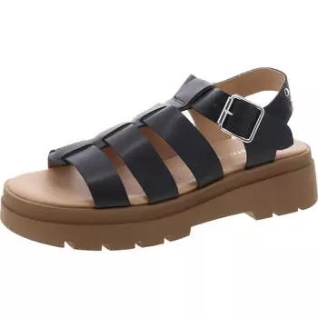 Женские сандалии-гладиаторы Emmettt из искусственной кожи на плоской подошве Sun + Stone, цвет black smooth