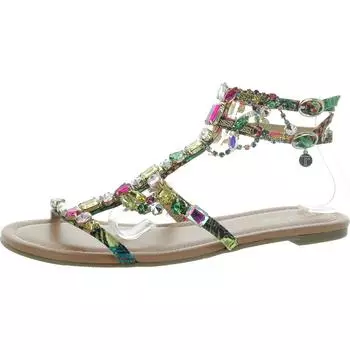 Женские сандалии-гладиаторы Jenesis из искусственной кожи со стразами Thalia Sodi, цвет exotic leopard