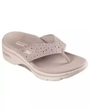 Женские сандалии GO WALK Arch Fit 2.0 - Claire Slide от Finish Line Skechers, коричневый/бежевый