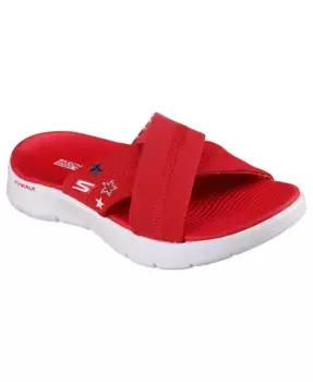 Женские сандалии Go Walk Flex - патриотичные повседневные сандалии от Finish Line Skechers, красный