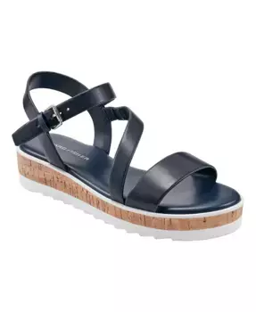 Женские сандалии Grandie Treaded на платформе с клиновидным каблуком Marc Fisher, синий