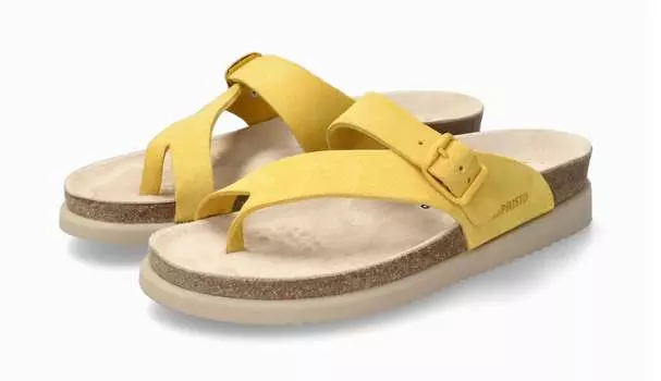 Женские сандалии Helen Brights из желтого велюра MEPHISTO