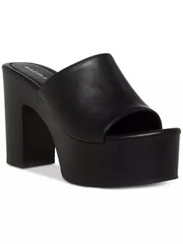 Женские сандалии Hill Slip On с открытым носком на платформе Madden Girl, цвет black pari