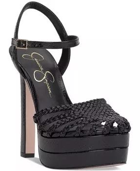 Женские сандалии Inaia Woven Platform Dress Jessica Simpson, черный