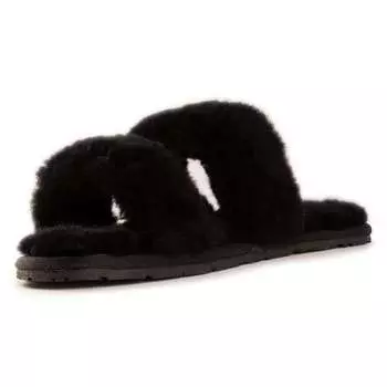 Женские сандалии из австралийской овчины и шерсти Aus Wooli, черный