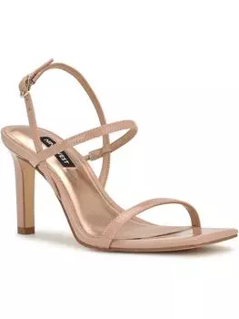 Женские сандалии из искусственной кожи с металлическим ремешком на пятке Nine West, цвет light natural