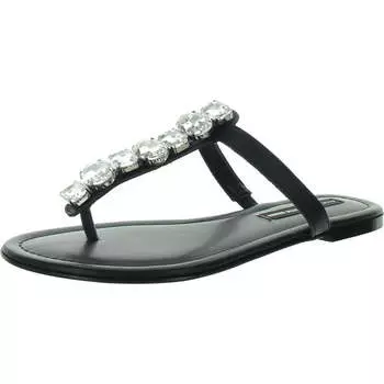 Женские сандалии из искусственной кожи с Т-образным ремешком Steve Madden, цвет black multi