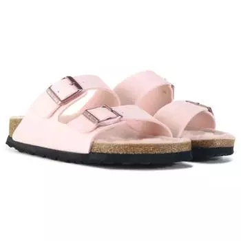 Женские сандалии из овчины Аризона со стелькой Birkenstock, цвет desert light rose