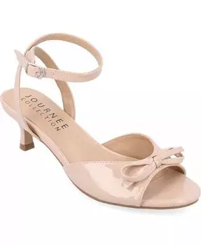 Женские сандалии Jennifer с ремешком на щиколотке Journee Collection, коричневый/бежевый