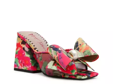 Женские сандалии Jordn Betsey Johnson, Red/Multicolor Floral Print