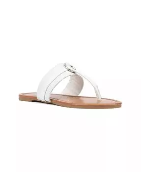 Женские сандалии Julianna с Т-образным ремешком и кольцом New York & Company, белый