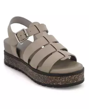 Женские сандалии Kaja Fisherman с круглым носком MIA, коричневый/бежевый