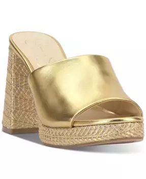 Женские сандалии Kameena на блочном каблуке без застежки Jessica Simpson, золотой