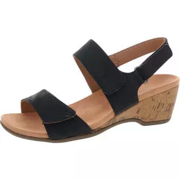 Женские сандалии Kanya на танкетке с тиснением из искусственного материала Vionic, цвет black snake embossed