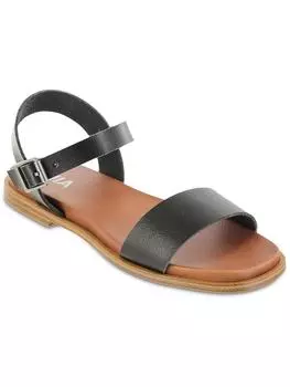 Женские сандалии Karina из искусственной кожи на плоской подошве с открытой пяткой Mia, черный