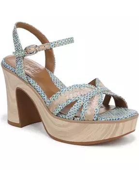 Женские сандалии Katalina на платформе с квадратным носком и устойчивым каблуком Naturalizer, мультиколор