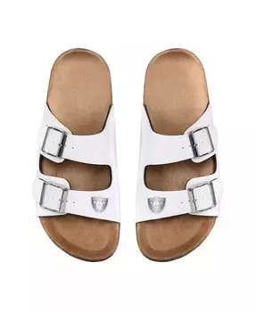 Женские сандалии Las Vegas Raiders с двойной пряжкой Foco, белый