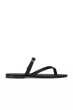 Женские сандалии Laszlo Flat Slide Saint Laurent, цвет Noir