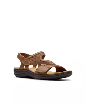 Женские сандалии Laurieann Faye на плоской подошве без застежки Clarks, коричневый/бежевый