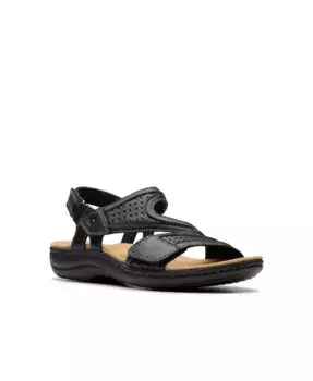 Женские сандалии Laurieann Faye на плоской подошве без застежки Clarks, черный