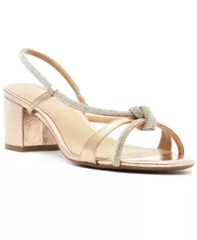 Женские сандалии Leila Mid-Block Arezzo, коричневый/бежевый