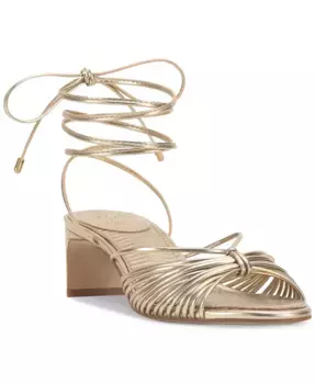 Женские сандалии Lory на шнуровке с лезвийным каблуком Vince Camuto, золотой