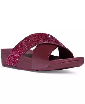 Женские сандалии Lulu Embellished Metallic с перекрещивающимися ремешками FitFlop, фиолетовый