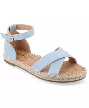 Женские сандалии Lyddia Espadrille на плоской подошве Journee Collection, синий