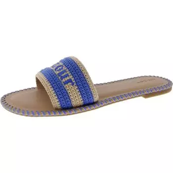 Женские сандалии Madelyn в полоску с открытым носком On 34th, цвет natural/blue raffia
