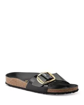 Женские сандалии Madrid с большими пряжками Birkenstock, цвет Black